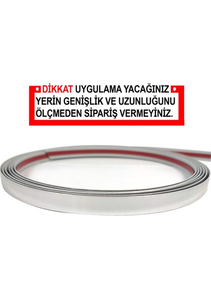 Gümüş Nikelaj 10 mm Genişlik 3 Metre Uzunluk