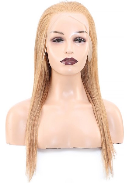 Düz Ön Dantelli Gerçek Saç Tül Peruk / Balköpüğü / 60/65cm