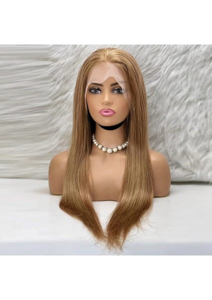 Düz Ön Dantelli Gerçek Saç Tül Peruk / Balköpüğü / 70/75cm