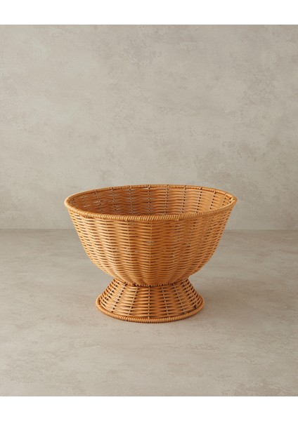 Victoria Plastik Rattan Sunumluk Kahverengi