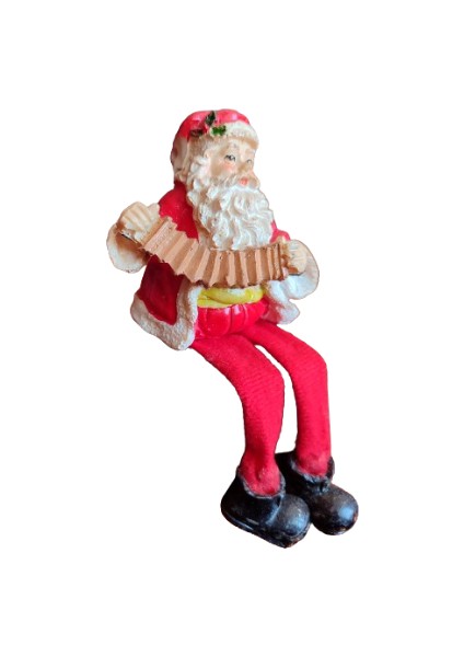 Noel Baba Figürlü Polyester Ayakları Sallanan Biblo