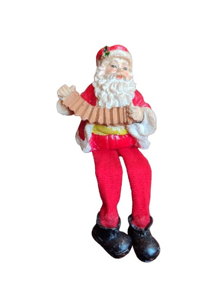 Noel Baba Figürlü Polyester Ayakları Sallanan Biblo