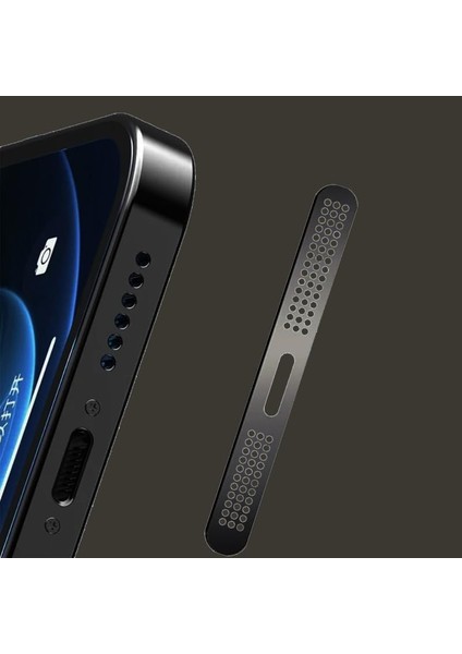 iPhone 12 - 15 Arası Tüm Modeller Ile Uyumlu Hoparlör Toz, Kir Kapama ve Koruma Metal Bant fırsatları