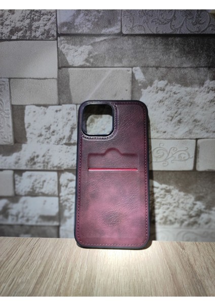 Adom Case Iphone 15 Pro Max - Kişiye Isme Özel Kartvizitli Deri Telefon Kılıfı