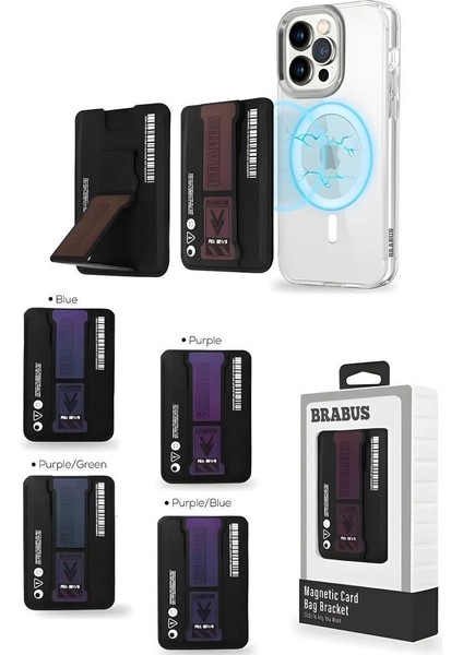 Brabus Magsafe Manyetik Kartlık Iphone 11/12/13/14/15/16 Serisi Uyumlu Hologramlı