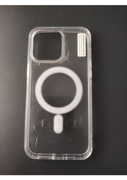 iPhone 15 Pro Max Uyumlu Magsafe Şeffaf Premium Silikon Kılıf