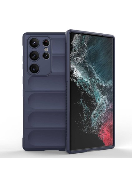 Galaxy S23 Ultra Kılıf Esnek Tpu Oyuklu Arka Yüzey Tasarımlı Etnik Silikon Kılıf