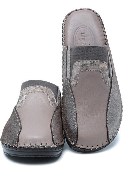 KHM106 Kifidis Aspendos Kadın Deri Terlik 36-41 modelleri