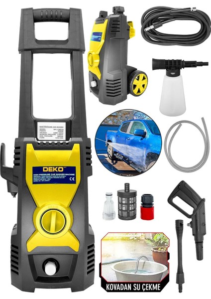 Yüksek Basınçlı 180 Bar Basınçlı Oto Araç Bahçe Yıkama Temizleme Makinesi + Kovadan Su Çekme fiyatları