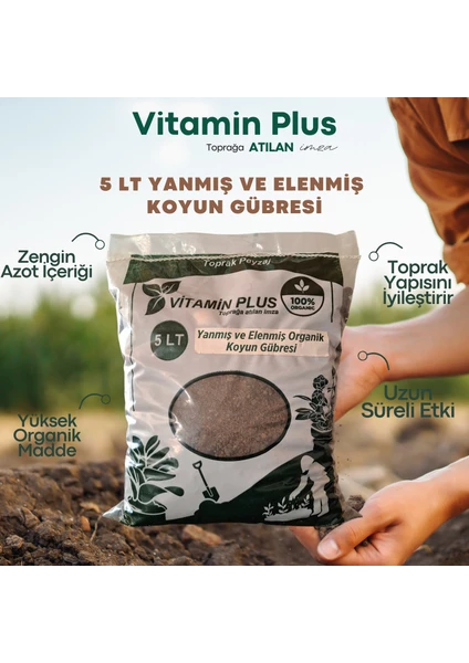 Vitamin Plus Koyun Gübresi 5 Lt Organik Yanmış ve Elenmiş