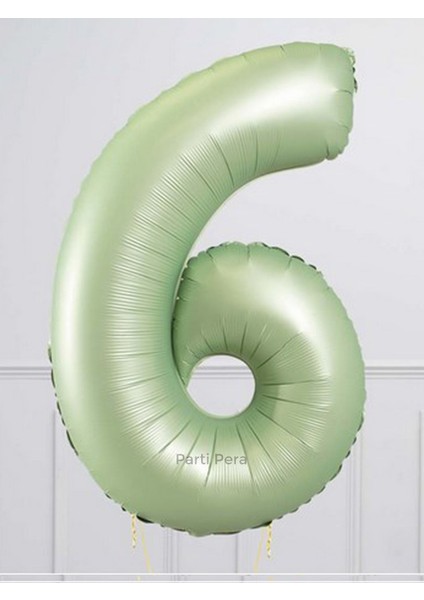 Retro Su Yeşili Rakam Folyo Balon 76 cm