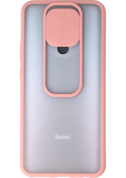 Xiaomi Redmi 9 Kılıf Palm Buzlu Kamera Sürgülü Silikon - Pembe 13