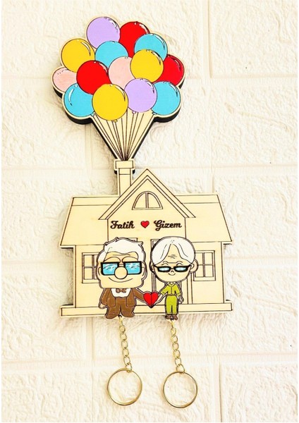 Sevgililer Günü İçin Şık Ahşap Anahtarlık ve Duvar Dekoru, Beyaz Renk, Geleneksel Stil