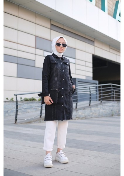 Kadın Altı Püsküllü Kot Ceket fırsatları