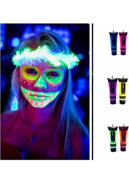 Glow Stick Boya Fosforlu Krem Boya 12 Adet