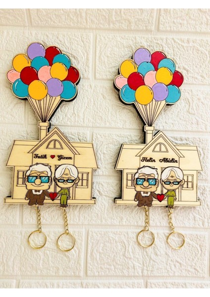 Sevgililer Günü İçin Şık Ahşap Anahtarlık ve Duvar Dekoru, Beyaz Renk, Geleneksel Stil modelleri