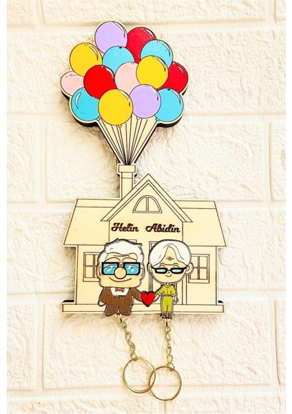 Sevgililer Günü İçin Şık Ahşap Anahtarlık ve Duvar Dekoru, Beyaz Renk, Geleneksel Stil indirimleri