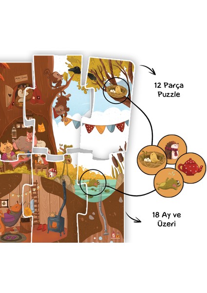 Beni Sorarsan Yuvamdayım - İşte Yer Altı! (Kitap ve Yapboz Seti) - Zehra Kandemir