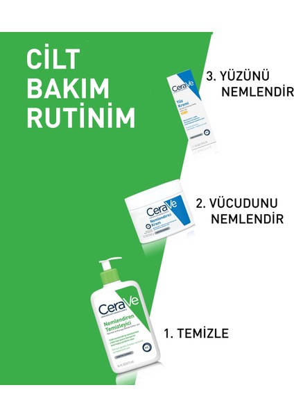 Nemlendiren Temizleyici Seramid & Hyalüronik Asit Içerikli Kuru & Normal Ciltler Yüz Vücut 236 ml X2 Adet