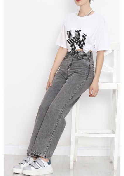 Sbn Kadın Palazzo Kot Pantolon Füme