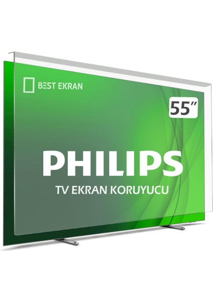 Philips 55PUS7609 Tv Ekran Koruyucu - Philips 55" Inç Kırılmaz Ekran Koruyucu