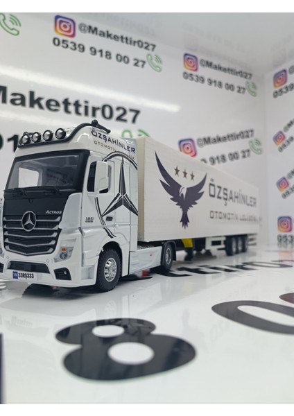 Maket Tır Işıklı Sesli Çek Bırak Ofis Ev Süs Eşyası Reklamli Reklamsiz