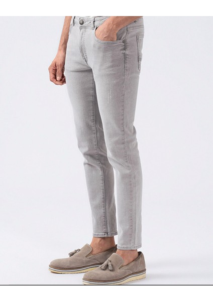 Normal Bel Normal Paça Slim Fit Gri Erkek Denim Pantolon Cedar fiyatları