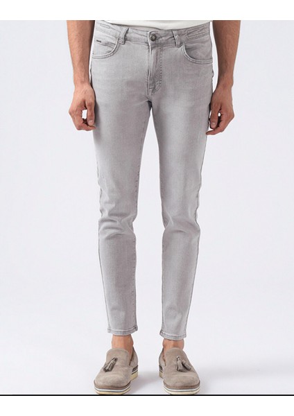 Normal Bel Normal Paça Slim Fit Gri Erkek Denim Pantolon Cedar fırsatları