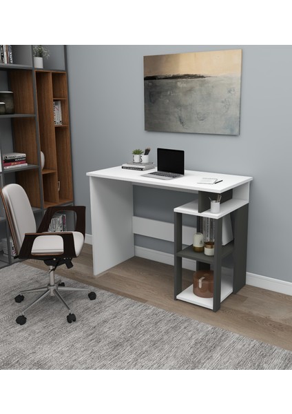 Maxutil Kütüphaneli Geniş Çalışma Masası 100X56 cm