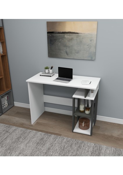 Maxutil Kütüphaneli Geniş Çalışma Masası 100X56 cm
