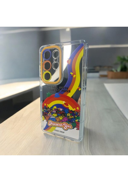Samsung S24 Ultra 3D Digital Baskılı Aynalı Darbe Emici Tam Koruma Şeffaf Mika Telefon Kılıfı