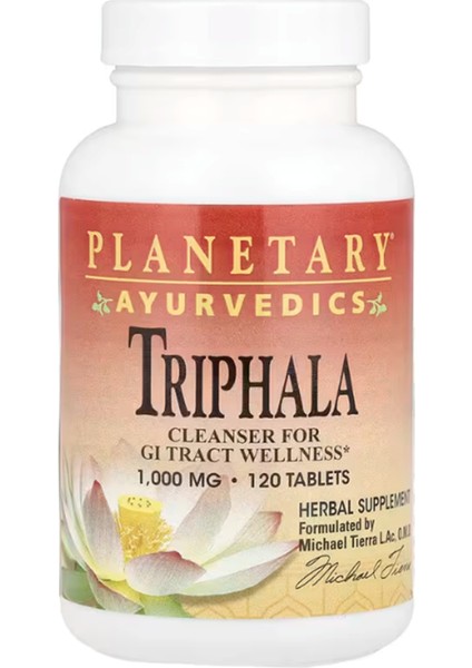 Ayurvedics Triphala 1000MG 120 Tablet Usa Menşei 3634