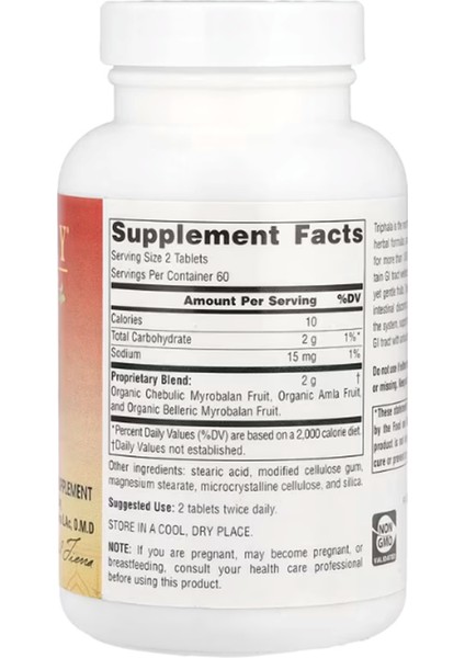 Ayurvedics Triphala 1000MG 120 Tablet Usa Menşei 3634 fiyatları