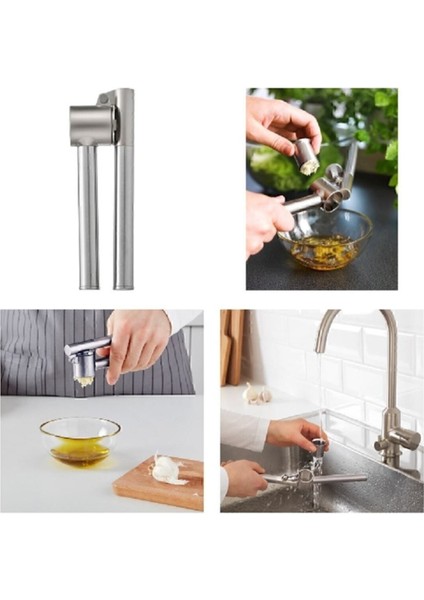 Çelik 4 Lü Set, Idealısk Rende 2'li Çırpıcı Seti Frk Koncıs Çelik Sarımsak Ezici Idealısk Un Eleği