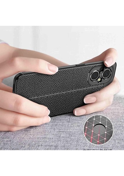 Realme 12 Lite Kılıf Kamera Korumalı Deri Görünümlü Yumuşak Mat Silikon Premium Soft Niss Kapak