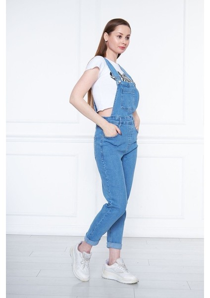 Kadın Denim Salopet Kot Tulum fırsatları