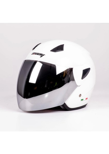 Kask SW-733 Yarım Aynalı Camlı Beyaz modelleri
