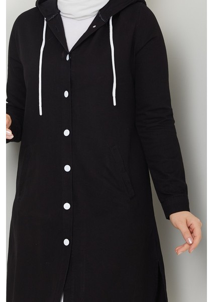 Kadın Kapüşonlu Düğme Kapamalı Kot Kap indirimleri