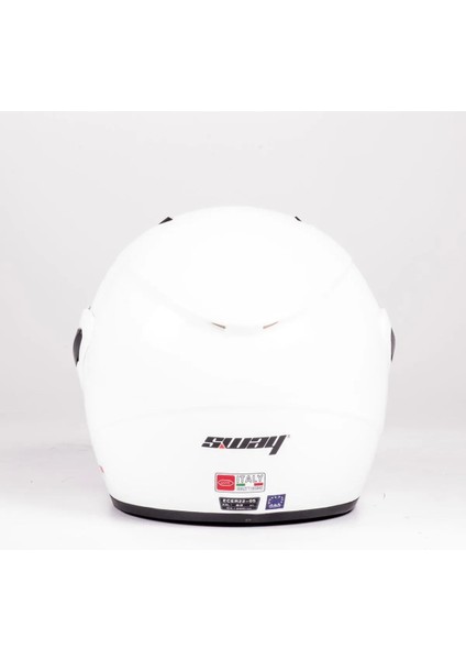Kask SW-733 Yarım Aynalı Camlı Beyaz indirimleri
