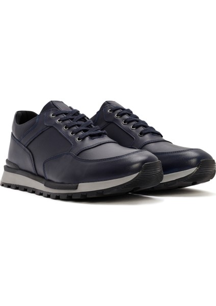 Erkek Lacivert Bağcıklı Casual Sneaker 24WFD674218