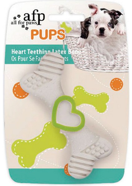 Pups-Heart Teething Lateks Kemik Yavru K.yeşil 13