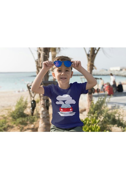 Erkek Çocuk Pamuk Kırmızı Araba Baskılı Kısa Kol Tshirt fiyatları