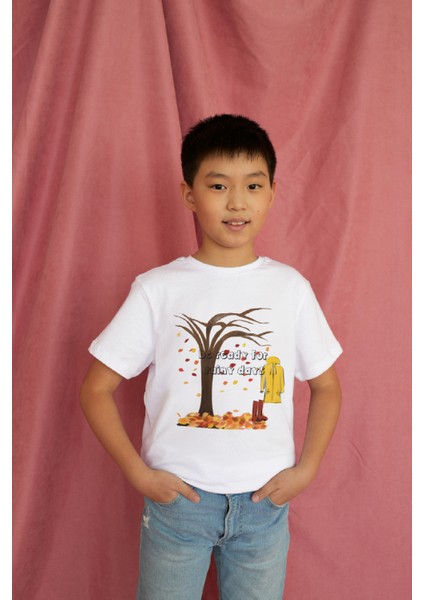 Erkek Çocuk Pamuk Rainyday Baskılı Kısa Kol Tshirt modelleri