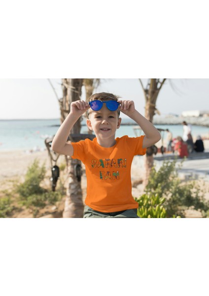 Erkek Çocuk Pamuk Safari Fun Baskılı Kısa Kol Tshirt fiyatları