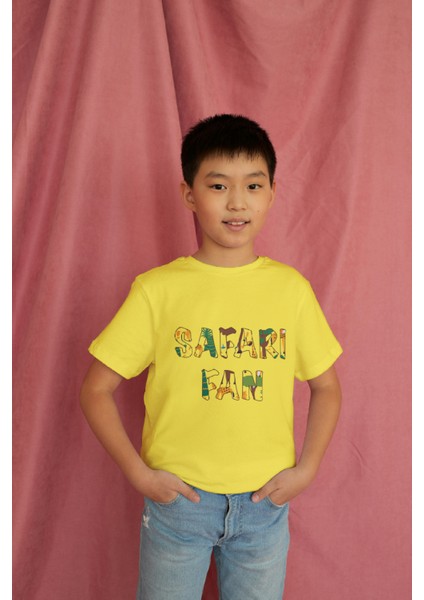 Erkek Çocuk Pamuk Safari Fun Baskılı Kısa Kol Tshirt modelleri