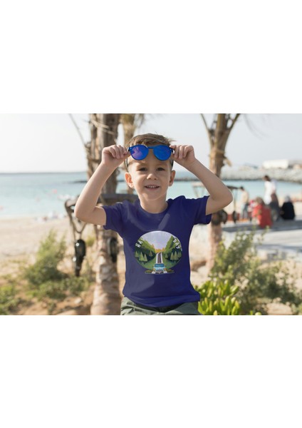 Erkek Çocuk Pamuk Road Baskılı Kısa Kol Tshirt fiyatları