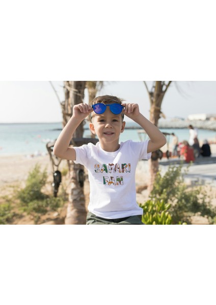 Erkek Çocuk Pamuk Safari Fun Baskılı Kısa Kol Tshirt fiyatları