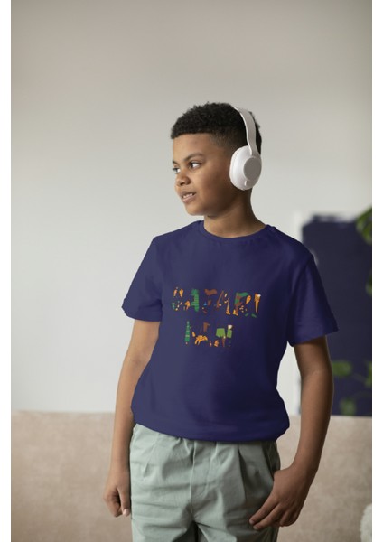 Erkek Çocuk Pamuk Safari Fun Baskılı Kısa Kol Tshirt