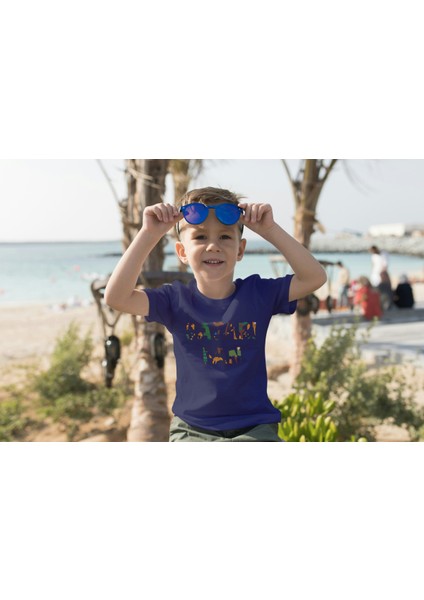 Erkek Çocuk Pamuk Safari Fun Baskılı Kısa Kol Tshirt fiyatları