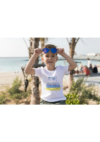 Erkek Çocuk Pamuk Sarı Go Karavan Baskılı Kısa Kol Tshirt fiyatları